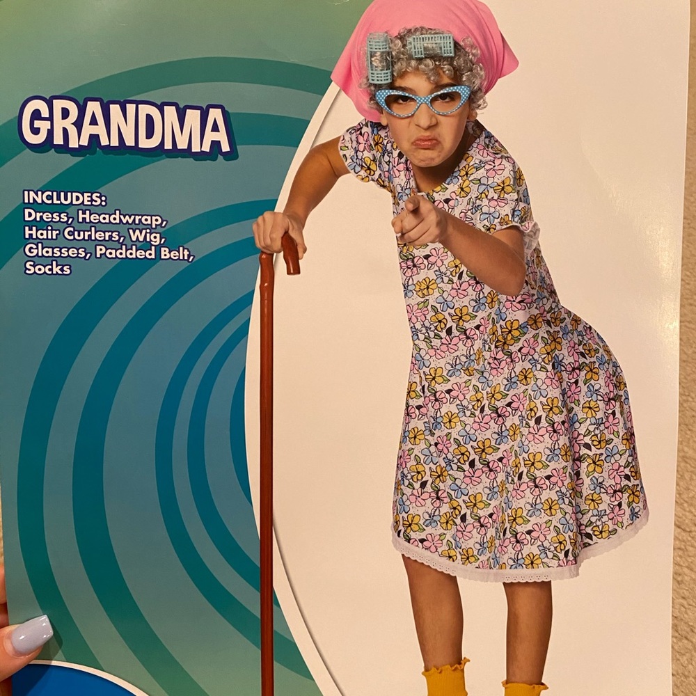 Grandma costume girls size small